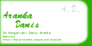 aranka danis business card